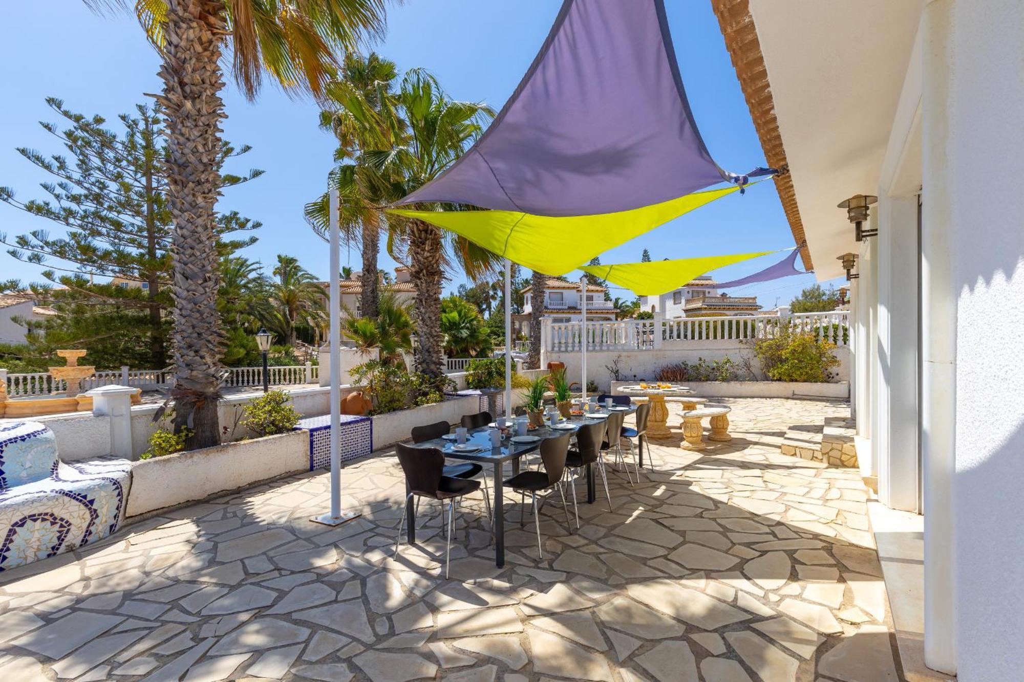 Fidalsa Grand Mediterranean Beachfront Villa Playa Flamenca Eksteriør billede